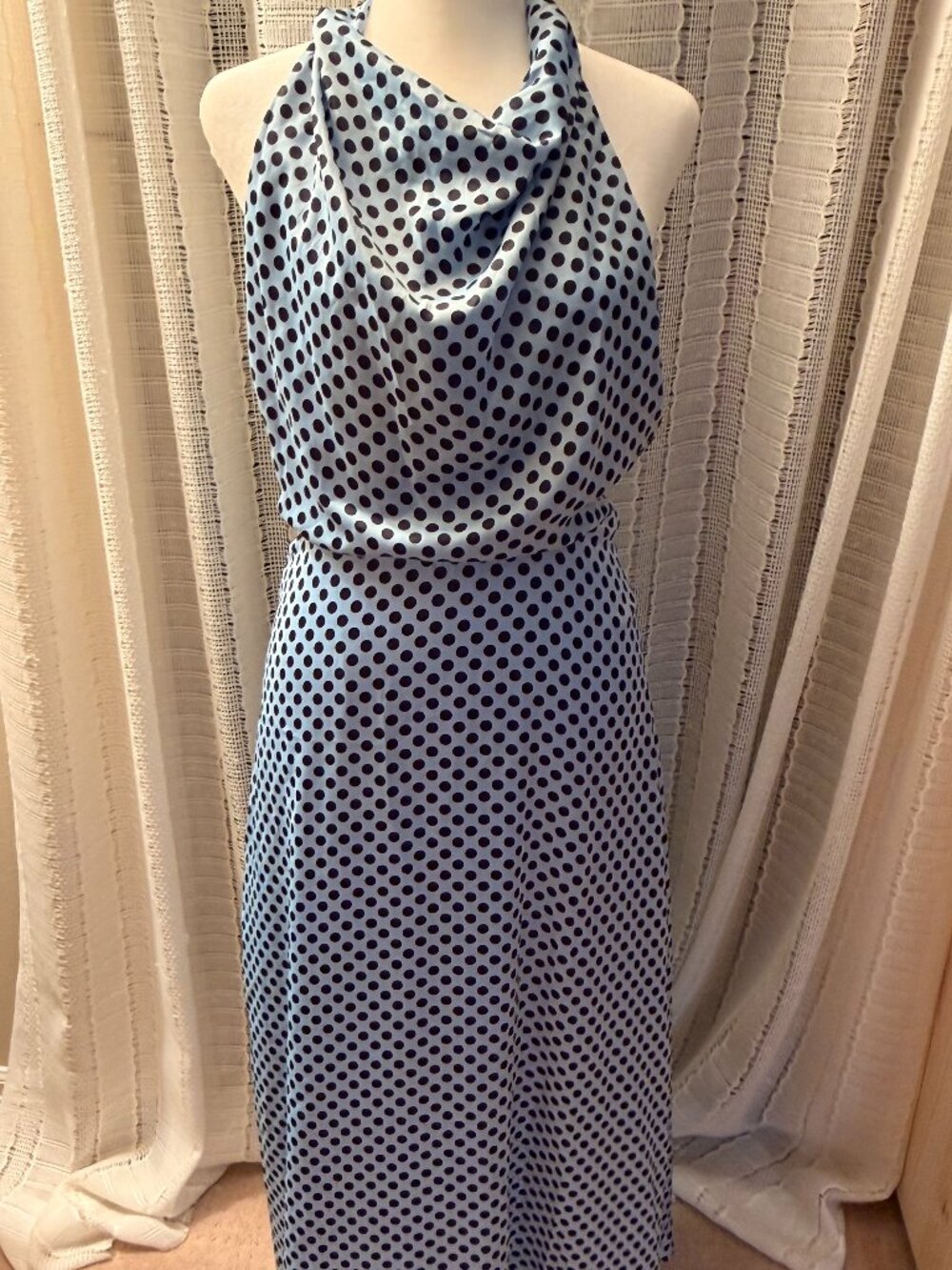 Zara Blue Polka Dot Dress